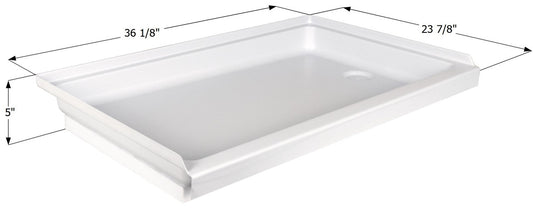 Shower Pan Right Hand Drain 24"x36"