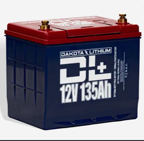 Dakota Lithium 135AH 12V - Dual Purpose - Includes 110v 12V 10A Charger